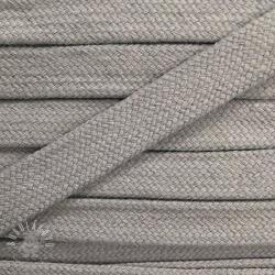  Pamut zsinór lapos 13 mm világosszürke
