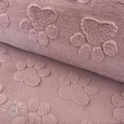  Fleece Paw prints powder pink