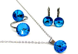 DIANA szett állítható gyűrűvel (dark aquamarine) (2025102905)