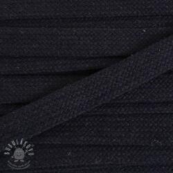  Pamut zsinór lapos 15 mm black