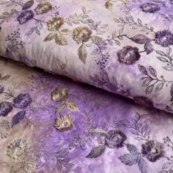  Pamutvászon TIE DYE EMBROIDERY Poppy design J