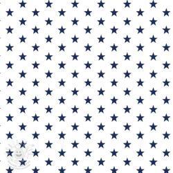  Pamutvászon Petit stars white/navy