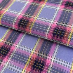  Pamutvászon YARN DYED LUREX Check purple
