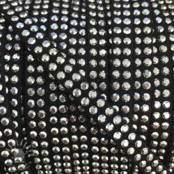  Bársony zsinór kövekkel black