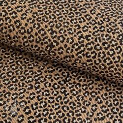  Kordbársony STRETCH Little Leopard sand