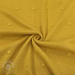  Pulóver anyag BIG KNIT DOT ochre