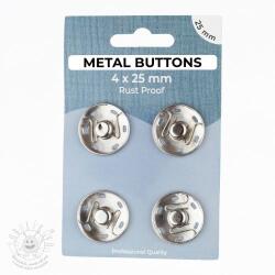  Patentozó szett METAL 25 mm silver