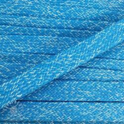  Pamut zsinór lapos 15 mm melange aqua