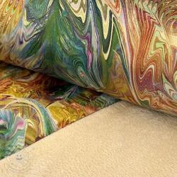  Műszőrme Peacock green digital print