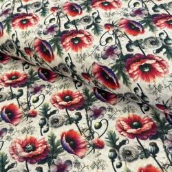 Viszkóz lenvászonnal Liana design C digital print