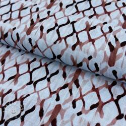 Viszkóz lenvászonnal Ivy Diamonds design A digital print