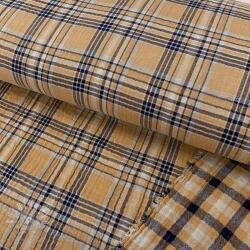  Dupla géz/muszlin Double sided CHECKS multicolour brown
