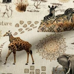 Dekorációs anyag premium Linenlook Wildlife Safari Trip digital print