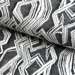  Kötött kelme jacquard Comfy Broken checks black