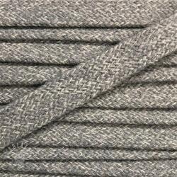  Pamut zsinór lapos 13 mm melír világosszürke