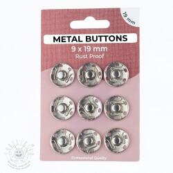  Patentozó szett METAL 19 mm silver