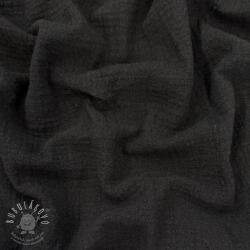  Pamutvászon SLUB WASHED black