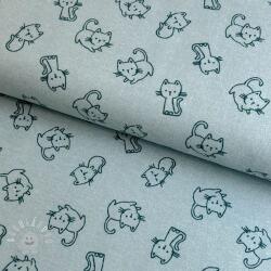  Pamutvászon FLANNEL Cats mint