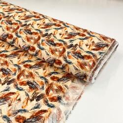  Viszkóz RAYON POPLIN Feathers design C digital print