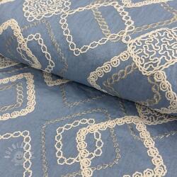  Pamutvászon JEANS EMBROIDERY Square light blue