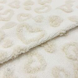  Kabát anyag TEDDY Hearts off white