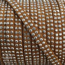  Bársony zsinór kövekkel camel