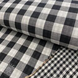  Dupla géz/muszlin Double sided CHECKS MINI black