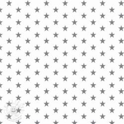  Pamutvászon Petit stars white/grey