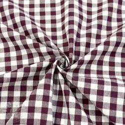  Pamutvászon Check aubergine