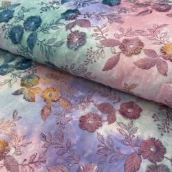  Pamutvászon TIE DYE EMBROIDERY Poppy design C