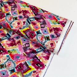  Viszkóz RAYON POPLIN Colorful Patterns design D digital print