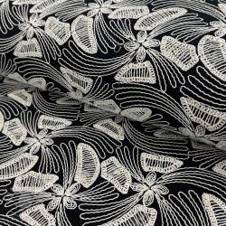  Pamutvászon EMBROIDERY Amia black
