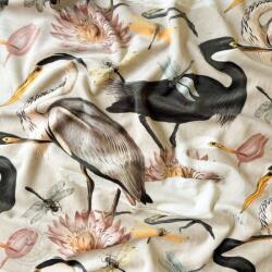  Dekorációs anyag VELVET Heron bird camel