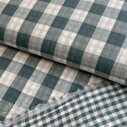  Dupla géz/muszlin Double sided CHECKS MINI cyan