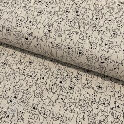  Dekorációs anyag Linenlook Dog cartoon line