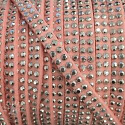  Bársony zsinór kövekkel rose