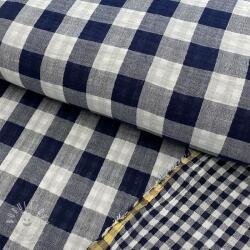  Dupla géz/muszlin Double sided CHECKS MINI navy