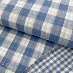  Dupla géz/muszlin Double sided CHECKS MINI indigo