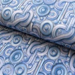 Jersey VISCOSE Unity blue digital print