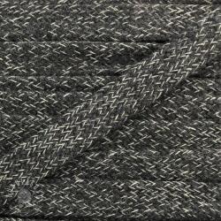  Pamut zsinór lapos 13 mm melír sötétszürke