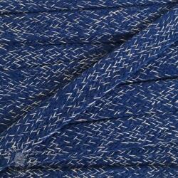  Pamut zsinór lapos 15 mm melange navy