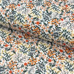  Dupla géz/muszlin Oldstyle flowers white digital print