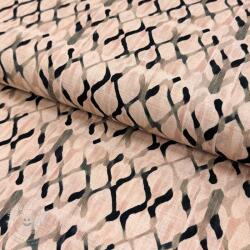  Viszkóz lenvászonnal Ivy Diamonds design B digital print