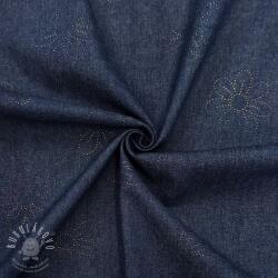  Pamutvászon JEANS FOIL Flowers