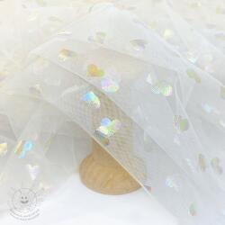  Tüll TÜTÜ Rainbow HEARTS off white