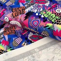  Szabadidő anyag Manga cobalt digital print