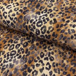  Dupla géz/muszlin Animal skin panther digital print