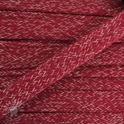  Pamut zsinór lapos 15 mm melange red
