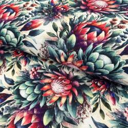  Viszkóz lenvászonnal Azalea design D digital print