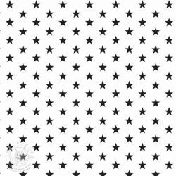  Pamutvászon Petit stars white/black